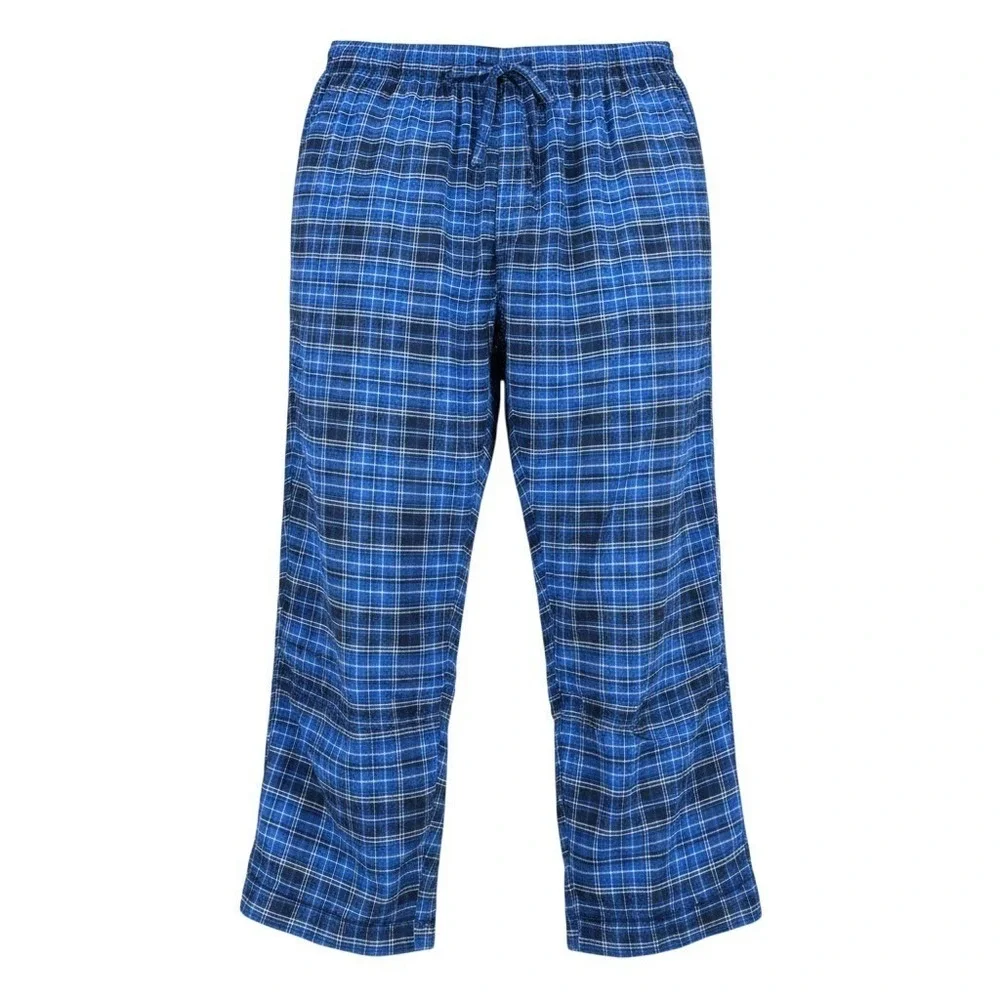 NWT Club Room Flannel Pajama Pants Mens Navy Blue Plaid XXL 100172567MN‎